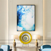 入门玄关沙发客厅餐桌背景墙北欧风格蓝色海洋晶瓷装饰画带框挂画壁画